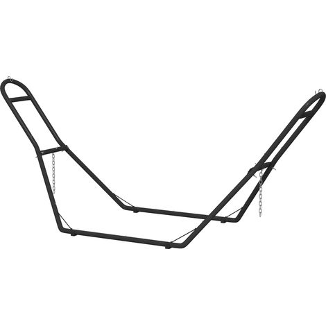 Outsunny Amaca Regolabile, Piedini Antiscivolo, 278 cm, Nero