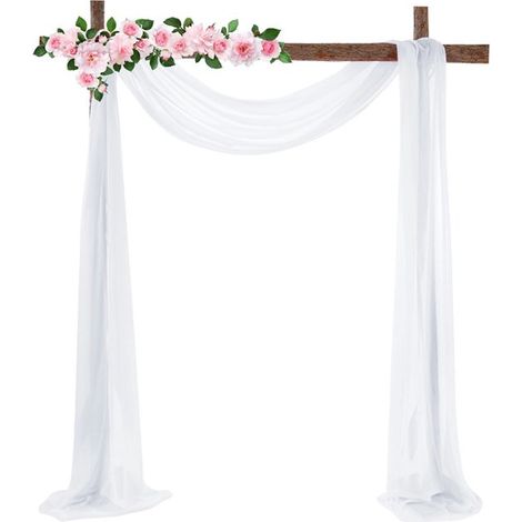 Tende per matrimonio, tende per arco nuziale, tende di sfondo, tessuto decorativo per arco nuziale, decorazioni per matrimonio per una festa di compleanno (1/5)