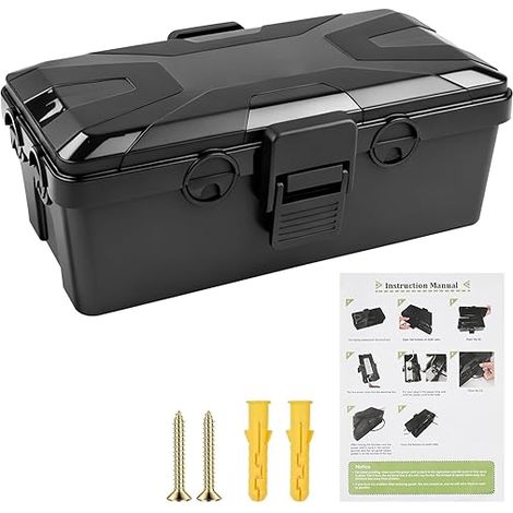 Waterproof Cable Box with Cable Entries Weatherproof Black 26.2 x 15 x 9.5 cm (1/5)