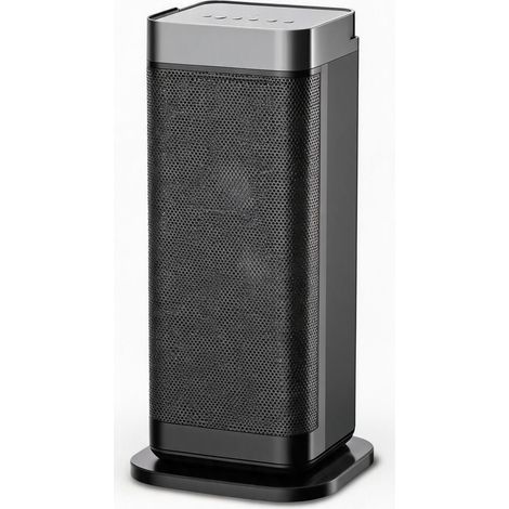 Radiateur soufflant - 4 niveaux de réglage, puissance 1 350/2 000 W, norme européenne, ABS, noir (1/2)