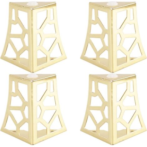 Lot De 4 Pieds De Canapé En Fer Doré 2 En 1 Pour Table, Armoire, Tabouret, Canapé Doré Pour Meubles (1/5)