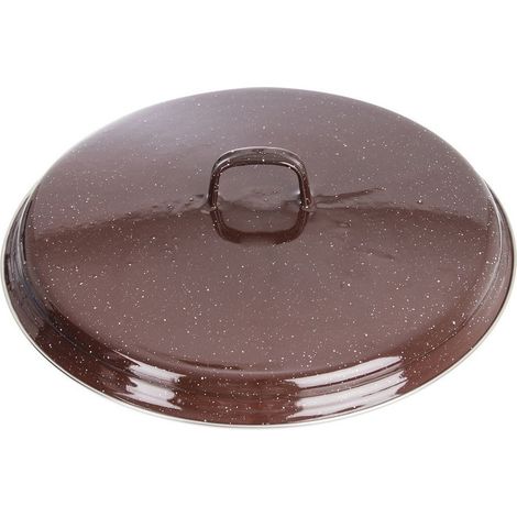 Coperchio in smalto marrone 32 cm (1/3)