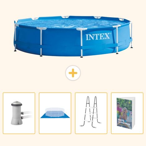 Intex Piscine Tubulaire Ronde - 366x76 cm - 5-pièces  SCB122 (1/5)