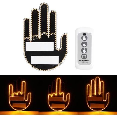 Signe lumineux gestuel - JOYFAN - Doigt d'honneur - 176 LED - Télécommande - 2W (1/4)