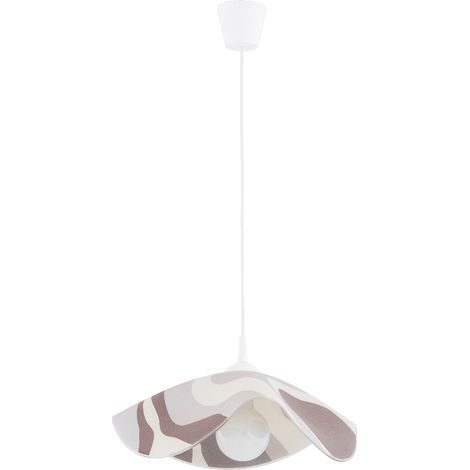 Suspension Tolka blanche ondulée en verre Ø48 E27 Alfa (1/3)