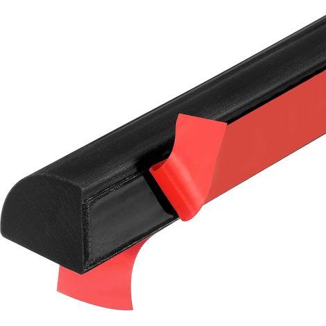 Moulures Flexibles Silicone 50cm, 20x18mm Moulure Autocollant Mural Double Face Auto-Adhésif Quart de Rond, Joint Décoratif pour Plafond Mur Angle Sol Baignoire Barrière Eau, Noir (1/5)