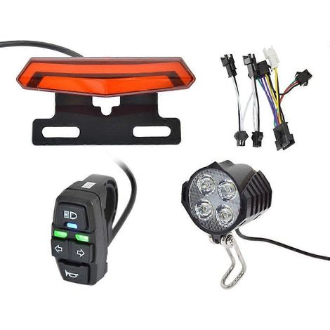 Bouton de commande au guidon pour vélo électrique, bouton de phare et de frein pour vélo électrique 24-48 V (1/4)