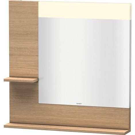 Miroir DuravitVERO 142x800x800m avec éclairage eu chêne