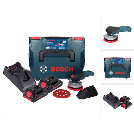 Bosch GEX 18V-125 Professional Akku Exzenterschleifer 18 V 125 mm Brushless + 2x ProCORE Akku 4,0 Ah + Ladegerät + L-BOXX