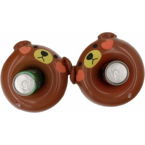 Bar flottant pour piscine, matelas gonflable pour piscine, porte-gobelet gonflable ours mignon pour bouée, porte-boissons, porte-bières pour bateau, bar flottant pour piscine (1/4)