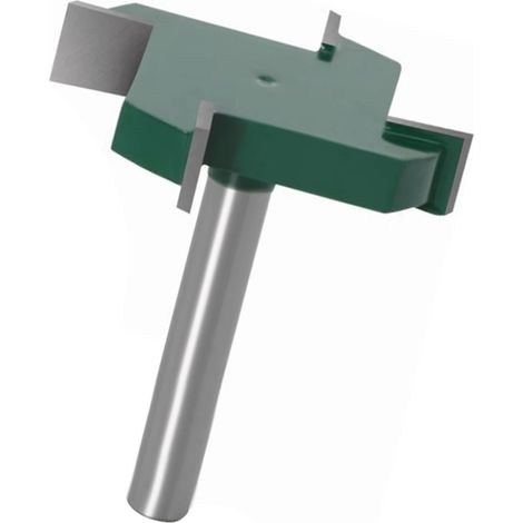 Holzfräser, 1/4" Schaft, 4-schneidig, aus Kohlenstoffstahl, Rahmenprofilfräser für Schreiner, dunkelgrün, 1-3/4" (1/5)