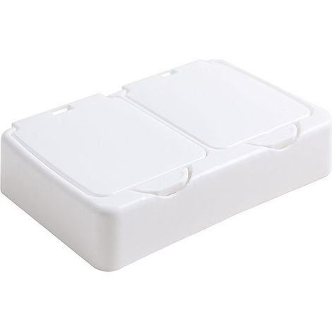 Planche à découperBoîte de Rangement de Bureau, Petite boîte de Rangement en Plastique Blanc avec couvercles pour Ranger de Petits Objets, Perles, Bouchons d'oreille, Bijoux au Bureau à Domici (1/5)