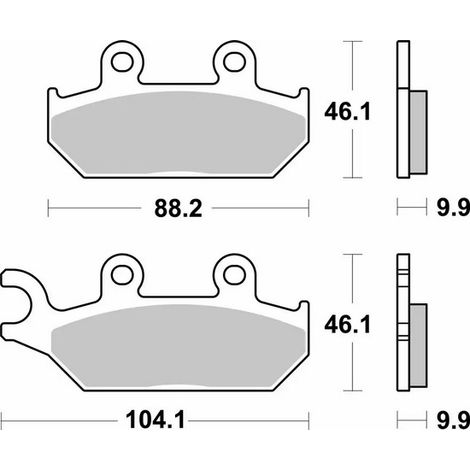 PASTILLAS DE FRENO SBS KH645 OFF-ROAD SINTER GOLD PARA CAN-AM COMMANDER 800/100 '18-'20, YAMAHA YXC/YXM VIKING WOLVERINE, YXE 850 WOLVERINE '18-'20, DELANTERA DERECHA (1/2)