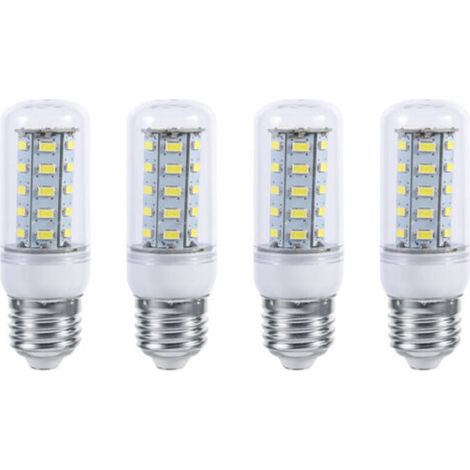 Lot de 4 ampoules LED E27 haute luminosité pour plafonnier domestique, 110 V, blanches (1/5)