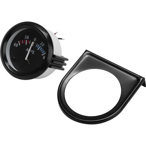 Ampèremètre , voiture 12V 60-0-60 AMP ampèremètre ampèremètre jauge universelle 52m / 2in universel pour véhicule (1/4)