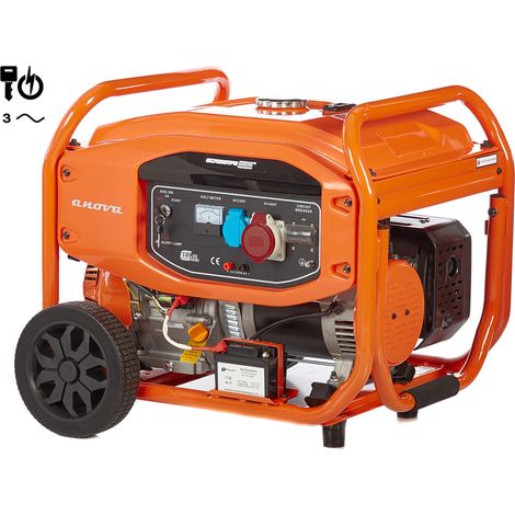 Groupe électrogène thermique - 420cc - Alimentation triphasée 7000 W - Réservoir 28 L - GC7000TFE ANOVA (1/4)