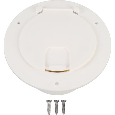 Trappe de câble électrique ronde pour camping-car, fixation sécurisée en nylon robuste pour interface 3 1/2 po, caravane, camping-car (1/5)