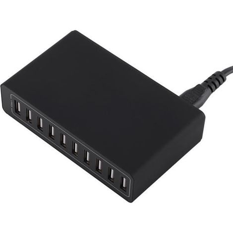 Sonew chargeur USB 10-ports Chargeur USB multi-ports 10 ports 50W 10A Chargeur mural pour téléphone portable Nouvelle prise UE