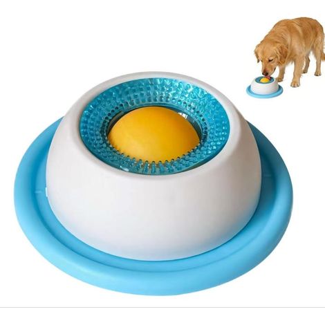 Plateau à lécher interactif pour animaux, gamelle anti-glouton rotative pour réduire l'anxiété et la déglutition rapide
