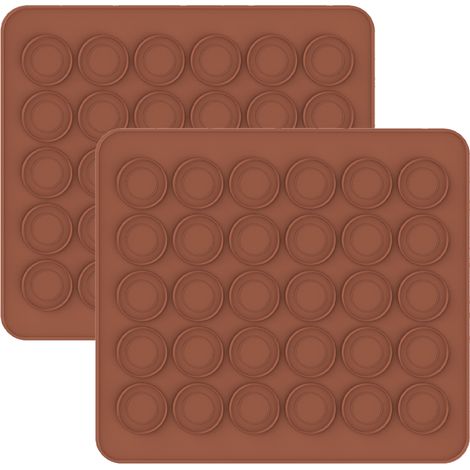 Tapis De Cuisson En Silicone - Pour Macarons - Résistant À La Chaleur Jusqu'à 230 °C - Lavable En Lave-Vaisselle - 2 Pièces (1/5)