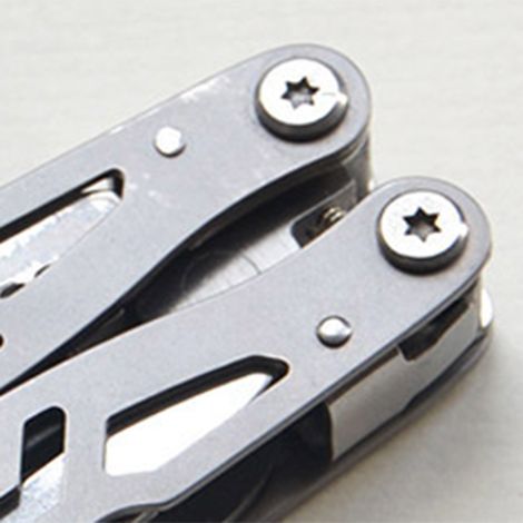 Pince multifonction miniature 14-en-1, acier inoxydable, couteau de poche pliant tout-acier, outil de réparation PC portable, équipement de camping et bricolage, édition Asie du Sud-Est, pince compact (1/5)