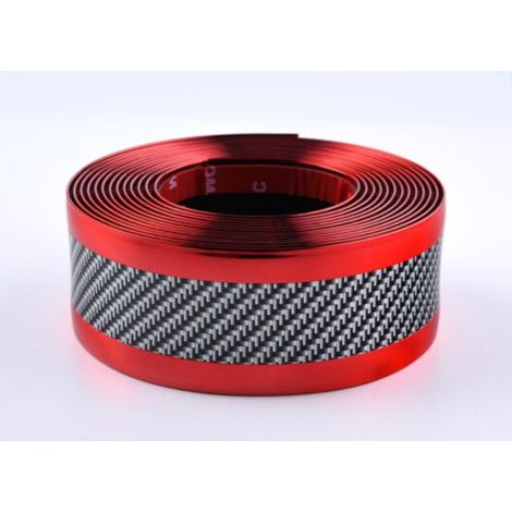 LAN Bande de Coffre de Voiture Ruban de Pare-choc Arrière Protection de Bordure(Rouge Bilatéral) (1/5)