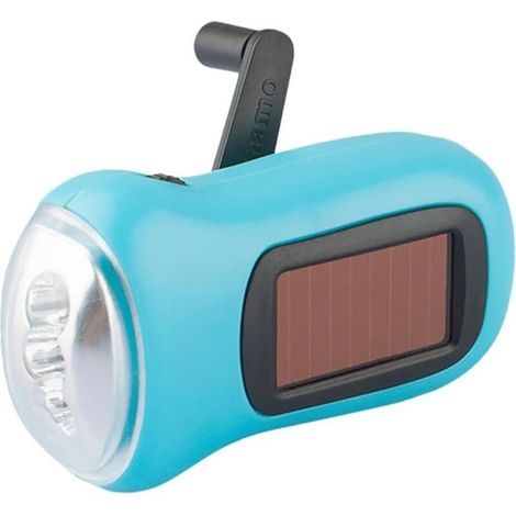 LED-Solar-Kurbellaterne, Notfalllampe, tragbar für Camping, eingebauter Akku, leicht, Farbe zufällig (1/4)