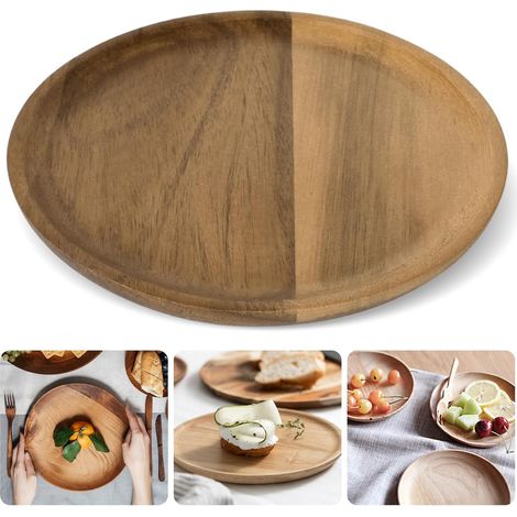 Plateau Rond en Bois d’Acacia 15 cm