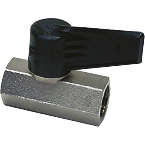 Robinet à boisseau sphérique manuel en Laiton nickelé BSPP 1/4" ( Prix pour Boîte de 10 )