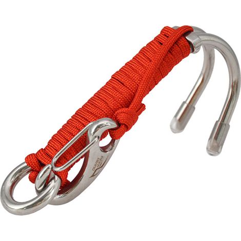 Tauchhaken aus Edelstahl 316, Doppelhaken mit doppelter Strömung, Sicherheitsseil, seewasserbeständig, Doppelhaken für Boote und Yachten – Rot – (1/4)