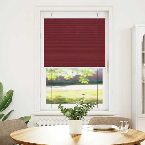 Maison Exclusive - Tenda Plissettata Rosso Bordeaux 80x150 cm Larghezza Tessuto