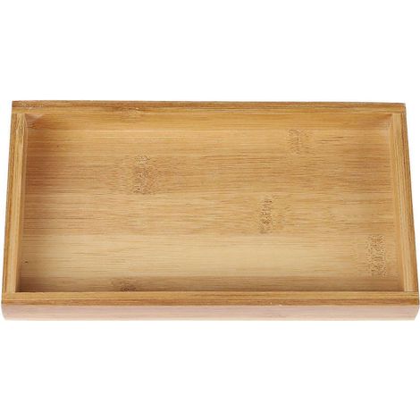 Plateau de service en bambou kaki, 1 pièce, pour pain ou autre usage alimentaire. Plateau rectangulaire pratique. (1/4)