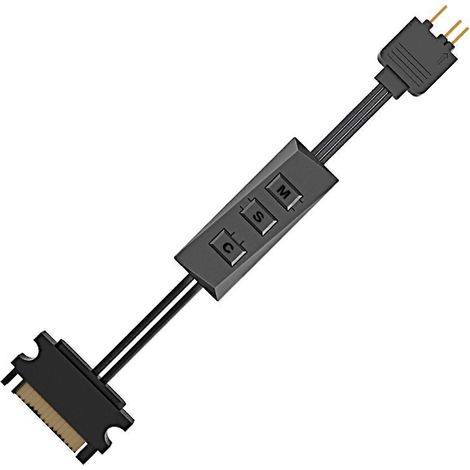 Câble répartiteur ARGB FS 1 vers 4/6, 5 V, 3 broches, pour carte mère PC, ventilateur RGB, connecteur 3 broches, câble d'extension RC ARGB de bureau, 5 V, 3 broches, multicolore (1/5)