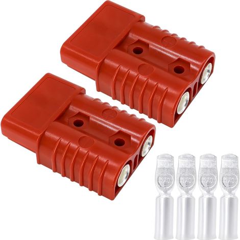 Connecteur Batterie, 2 Pièces 175A 600V Connecteur Rapide Batterie Connecteur, Courant élevé Rapide Prise De Connecteurs Avec 4 Bornes Pour Voiture Camping-Car Moto Bateau (1/5)