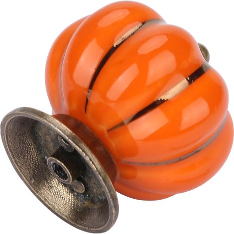 Schubladengriff aus Keramik im europäischen Stil in Kürbisform für Schlafzimmermöbel (orange) (1/5)