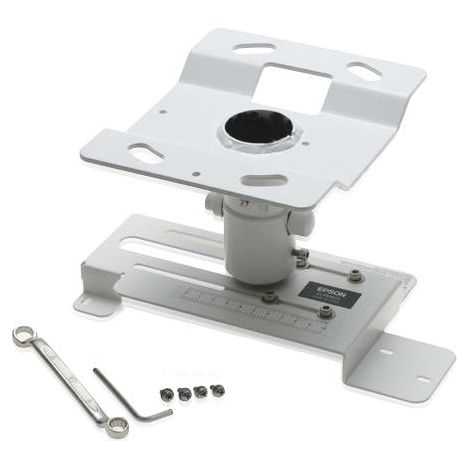 Supporto da soffitto per proiettore Epson ELPMB23, compatibile con modelli V12H003B23 e S55080863, colore bianco (1/4)