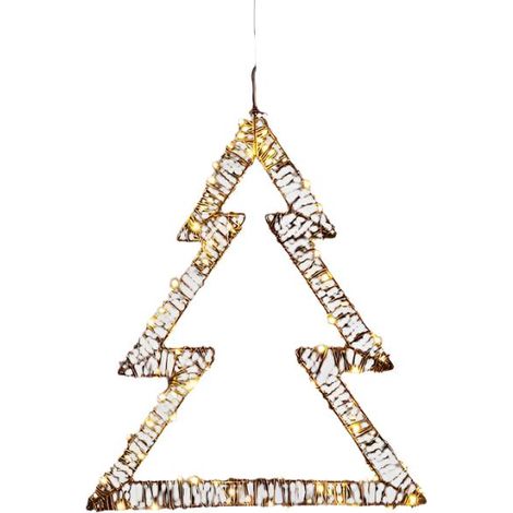 Albero di natale in metallo con luci LED calde per decorazioni natalizie -h 40 cm (1/2)