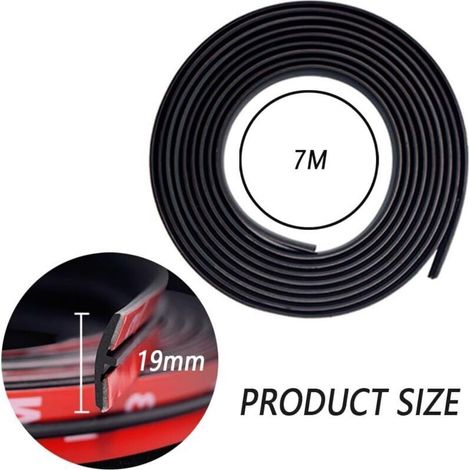 Toit Ouvrant Protection Joint Caoutchouc pour la Protection,Mise à Niveau Joint Porte Voiture avec Un Adhésif Puissant,Universel en Caoutchouc pour Les Voitures,Camions,SUV (19mm×7M) (1/5)