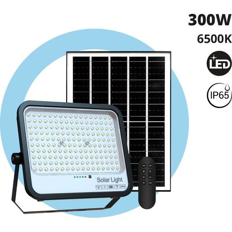 Proyector Solar Con Panel Y Mando A Distancia - 300W - 6500K