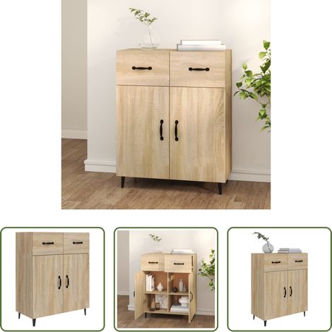 vidaXL Holzschrank - Sideboard Sonoma-Eiche 69,5x34x90 cm Holzwerkstoff (1/5)
