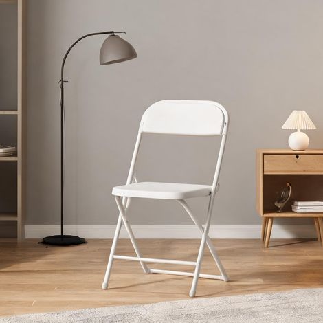 Fauteuil coloris blanc en plastique 49 x 45 x 79,5 cm (1/5)