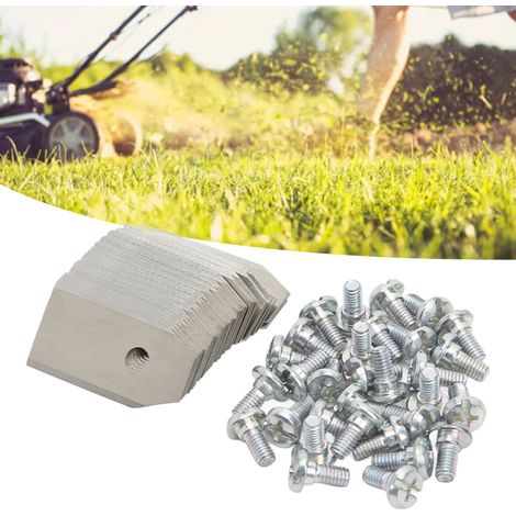 30 lames en acier inoxydable (35180,6 mm) pour tondeuses robotisées Husqvarna Automower, argent. (1/5)