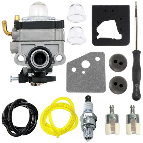 FG100 GX31 Carburateur pour Honda GX22 GX31 4 temps Tiller HHE31C Edger HHT31S UMK431 UMK431K1 Tondeuse/débroussailleuse 16100-ZM5-A95 16100-ZM5-803 avec filtre à air bougie d'allumage (1/5)