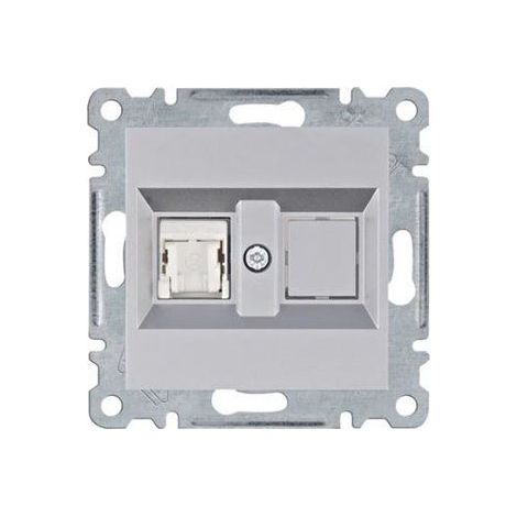 Prise murale simple Lumina RJ45 cat.5e UTP argent WL2112