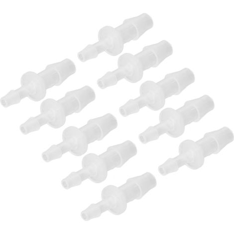 Lot de 10 raccords réducteurs à barboteur PP adaptateur pompe à air aquarium pour raccordement tuyau silicone 3.9-6.4 (1/5)