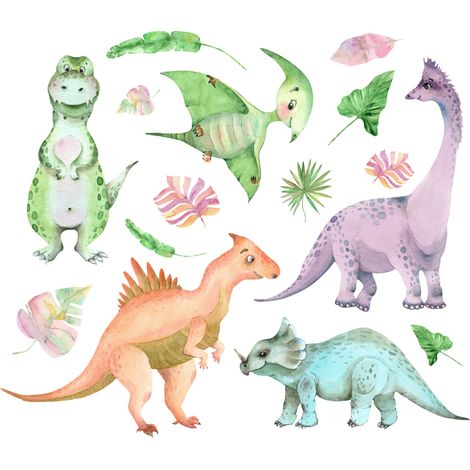 Set di adesivi decorativi per bambini - Dinosauri L (1/4)