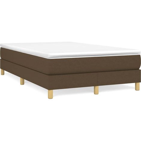 Maison Exclusive - Struttura Letto a Rete a Molle Marrone Scuro 120x200 cm Tessuto (1/5)