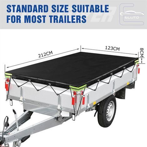212 x 123 x 8 cm Anhängerabdeckung für 500–750 kg (1/4)