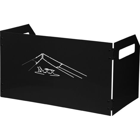 Pare-vent pliable de camping en acier au carbone, portable 3 côtés, résistant à la chaleur, design ergonomique, écran anti-vent noir pour réchaud extérieur (1/5)