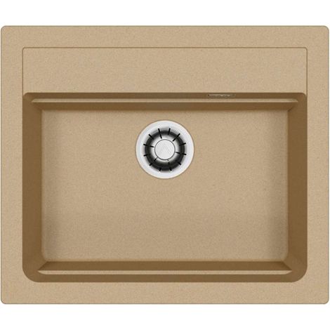 Alveus Atrox - Fregadero de granito 59x50 cm, cierre rápido, arcilla 1149204 (1/2)